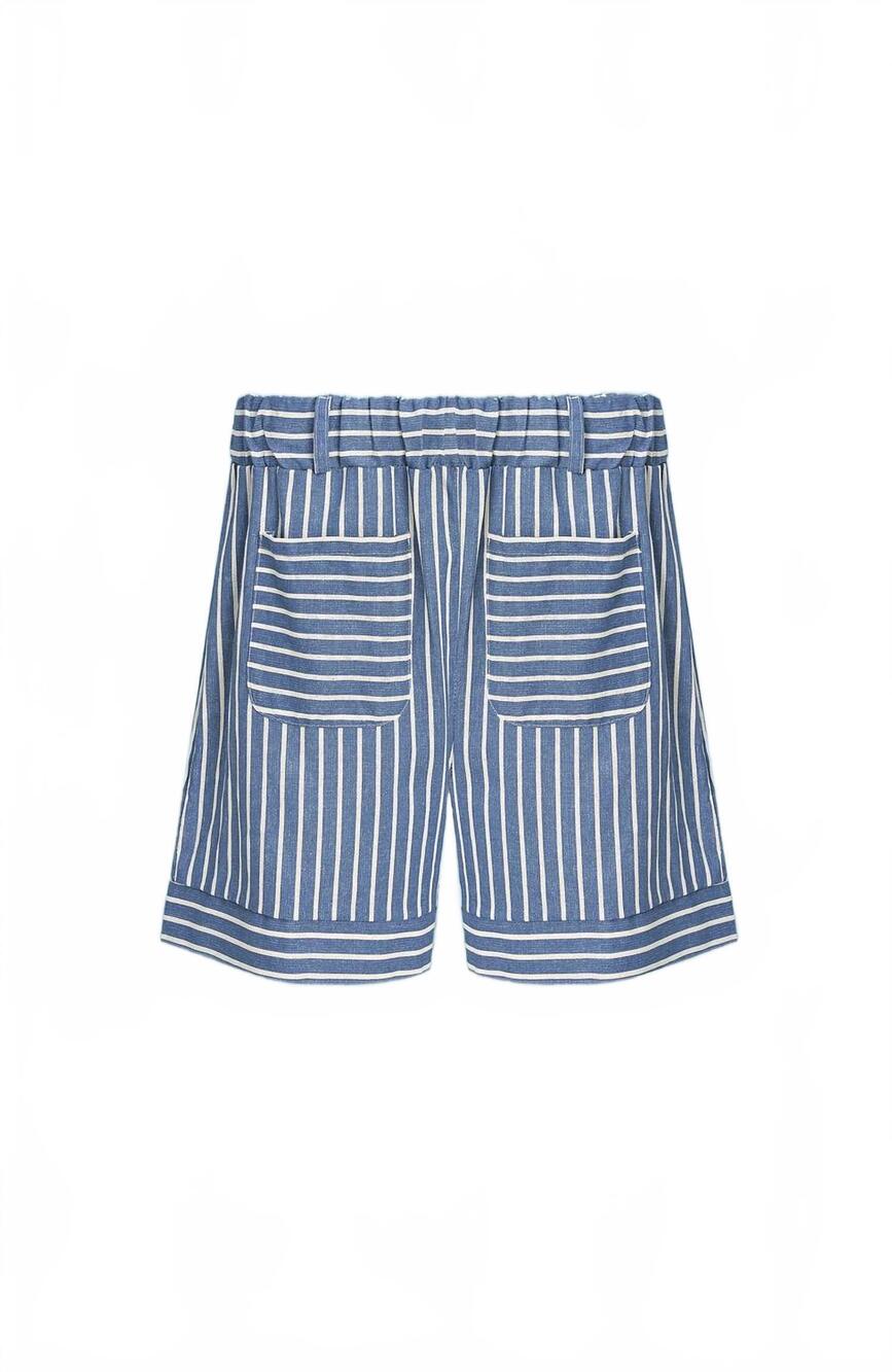 NEW ASTRID women's brianna short in blue stripe